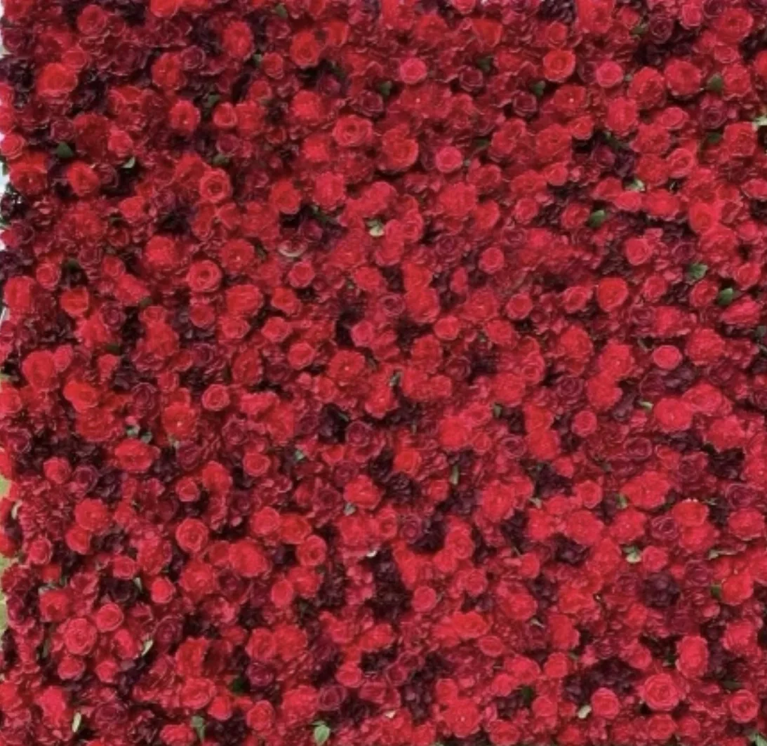 Clutch City Photo Booth red rose wall backdrop for Houston events